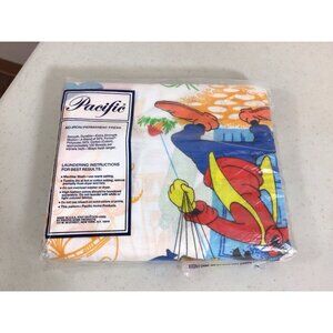 Vintage Pacific Disney Mickey Mouse Twin Fitted Sheet New